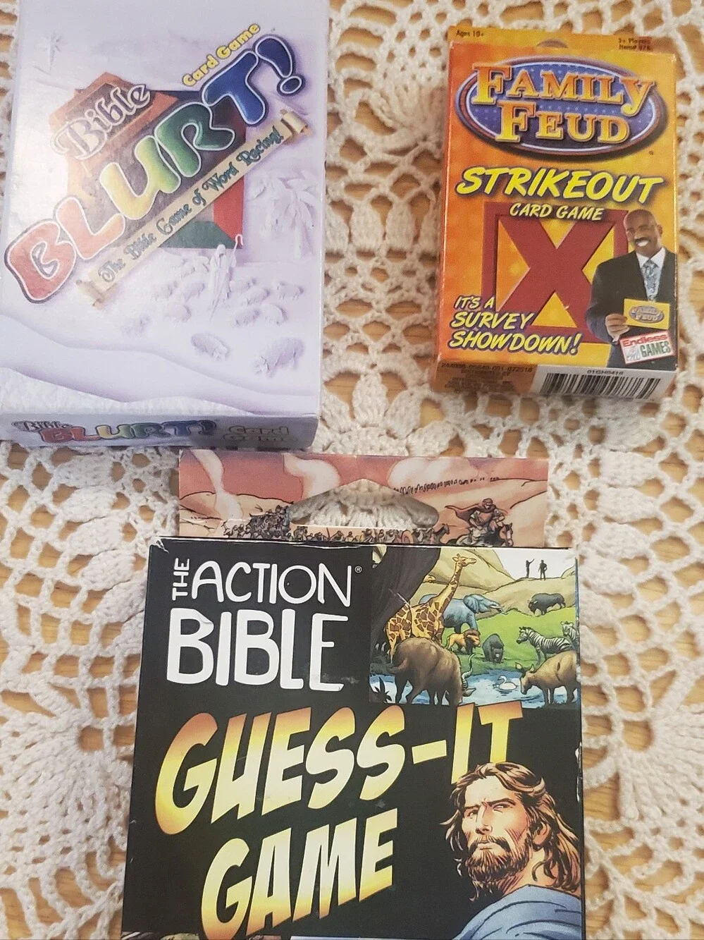 Bible Blurt!, Family Feud Strikeout & The Action Bible Guess It Games